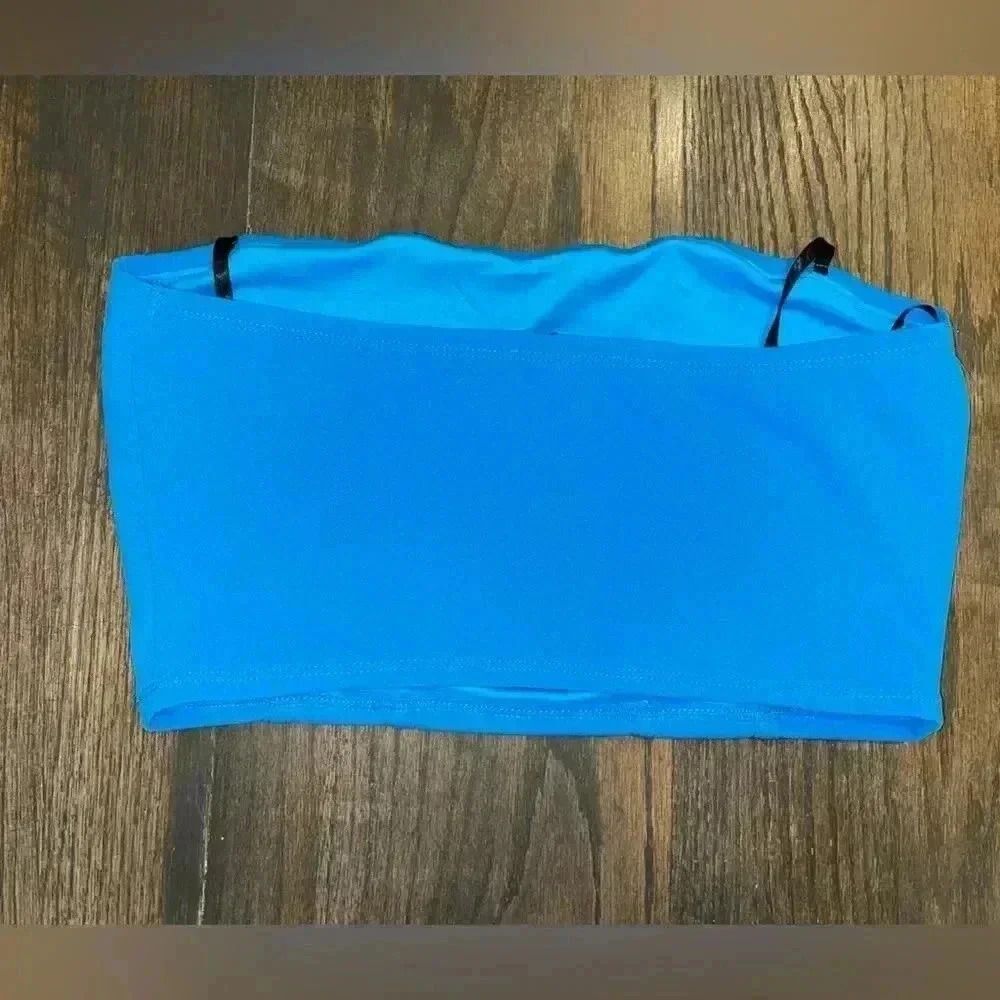NWT Blue Bandeau Top Size XL  Layering, Strapless,‎ Comfort, Basic A22 - Picture 3 of 5